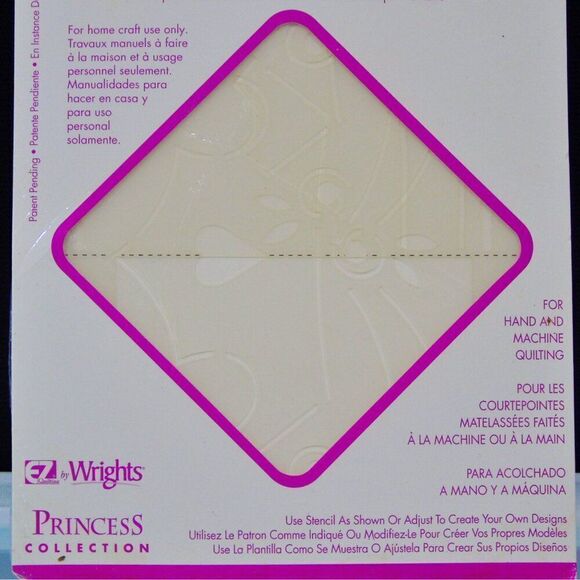 Vintage Disney Home Sliding Stencil Princess Rose EZ Quilting Pattern Wrights - Picture 5 of 5